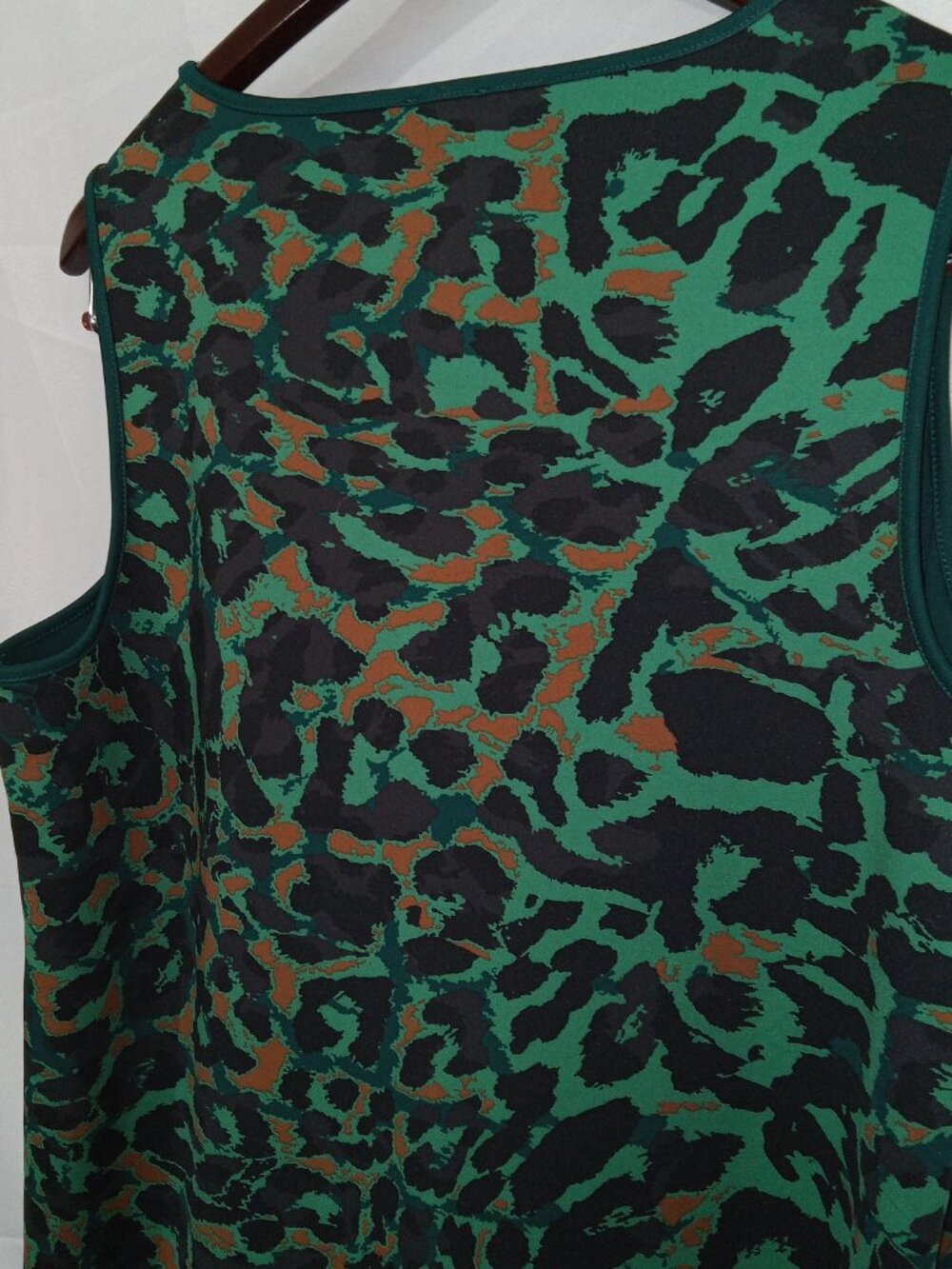 Chico's Size 2 Ponte Scuba Knit Dress Womens L Animal Print High Low Career EUC - Picture 8 of 12